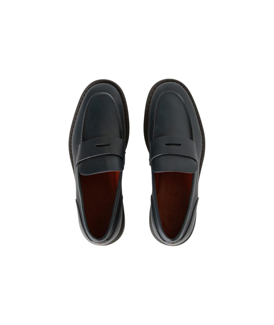 LORO PIANA Черные кожаные лоферы, фото 4