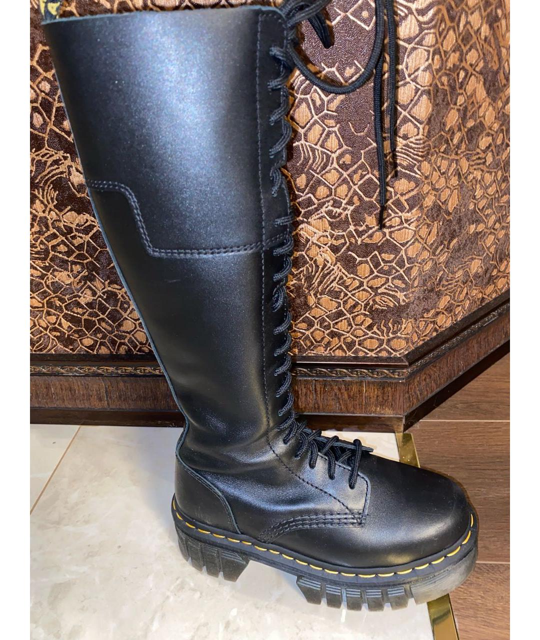 DR. MARTENS Черные кожаные сапоги, фото 5