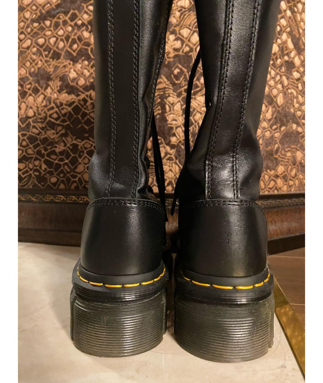DR. MARTENS Черные кожаные сапоги, фото 4