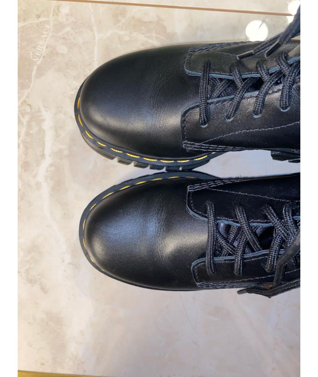 DR. MARTENS Черные кожаные сапоги, фото 3