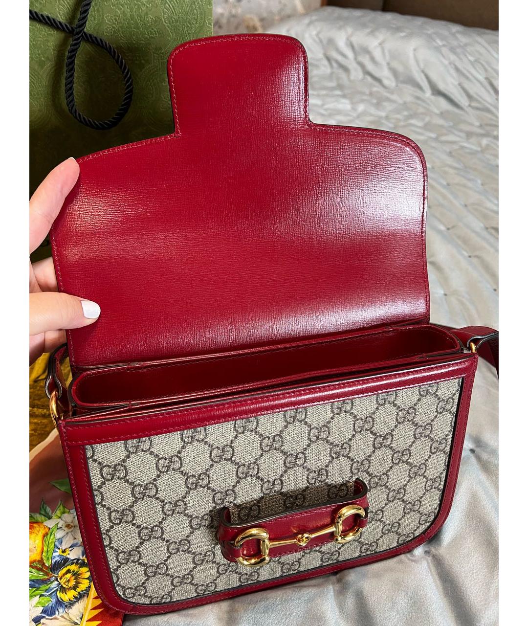 GUCCI Бордовая сумка через плечо, фото 4