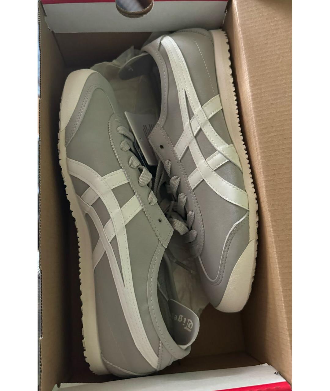 ONITSUKA TIGER Серые кожаные кроссовки, фото 2