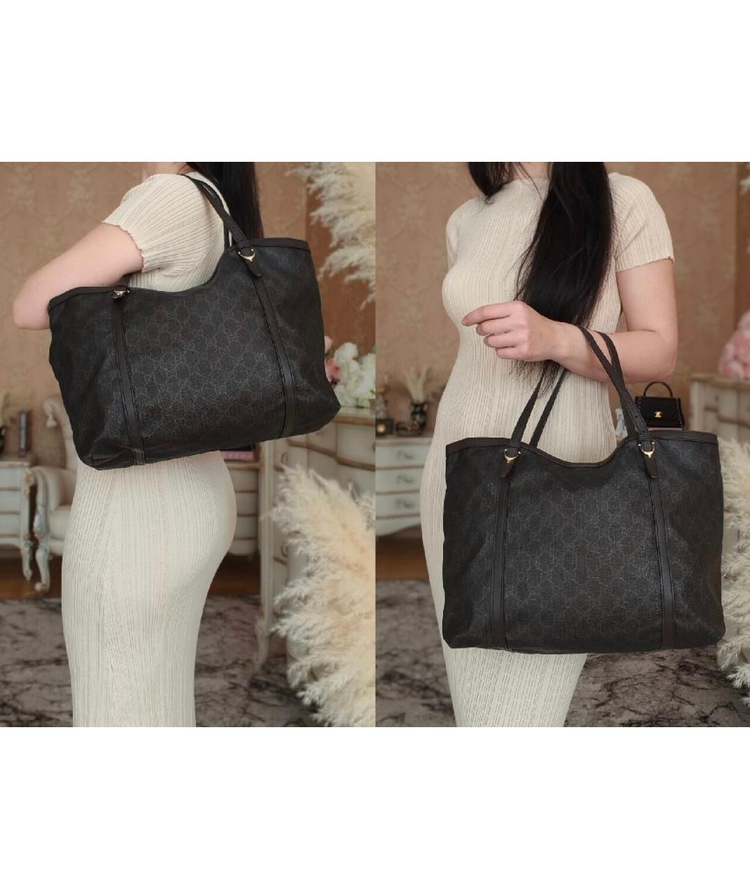 GUCCI Коричневая сумка тоут, фото 4