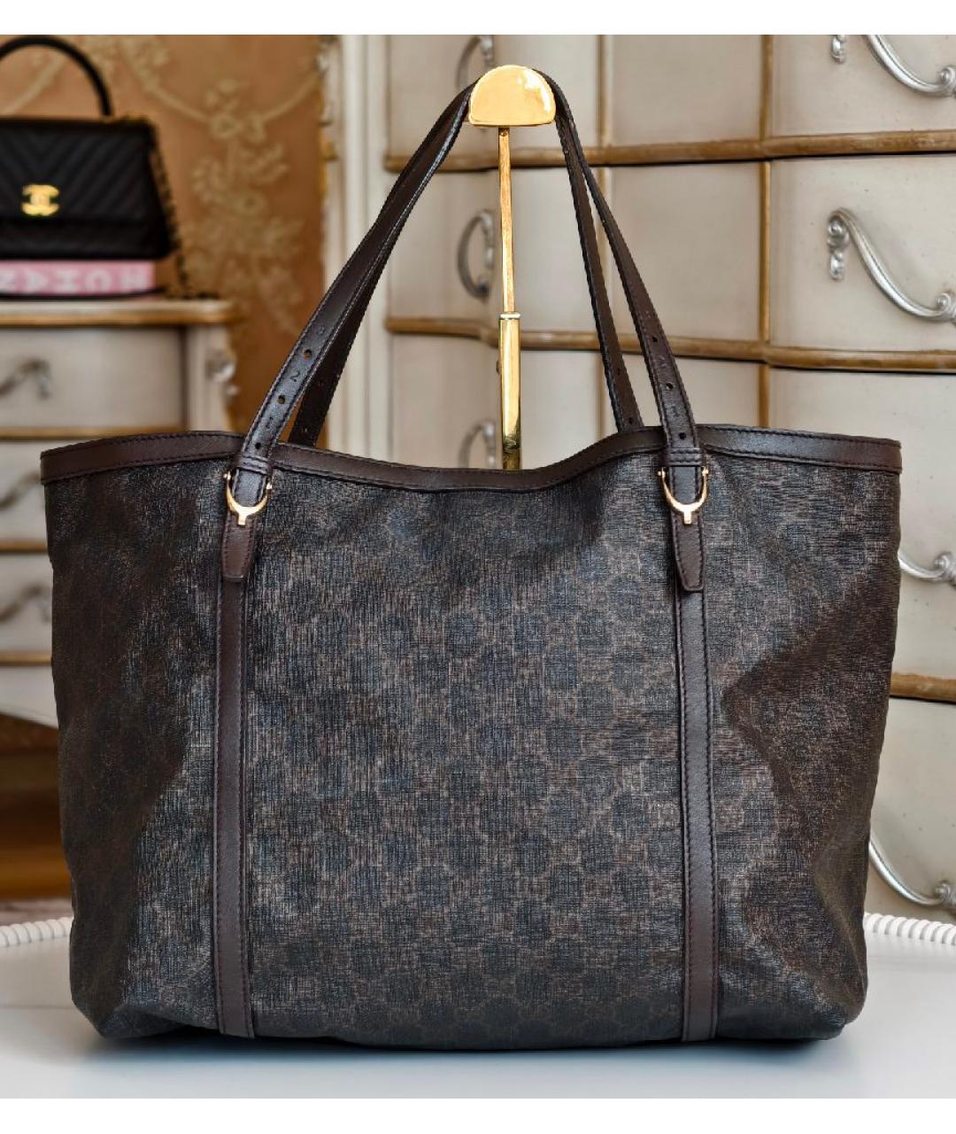 GUCCI Коричневая сумка тоут, фото 3