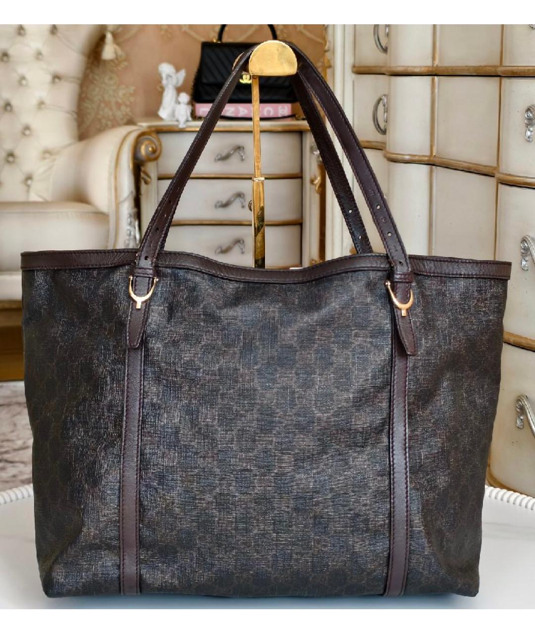 GUCCI Коричневая сумка тоут, фото 2