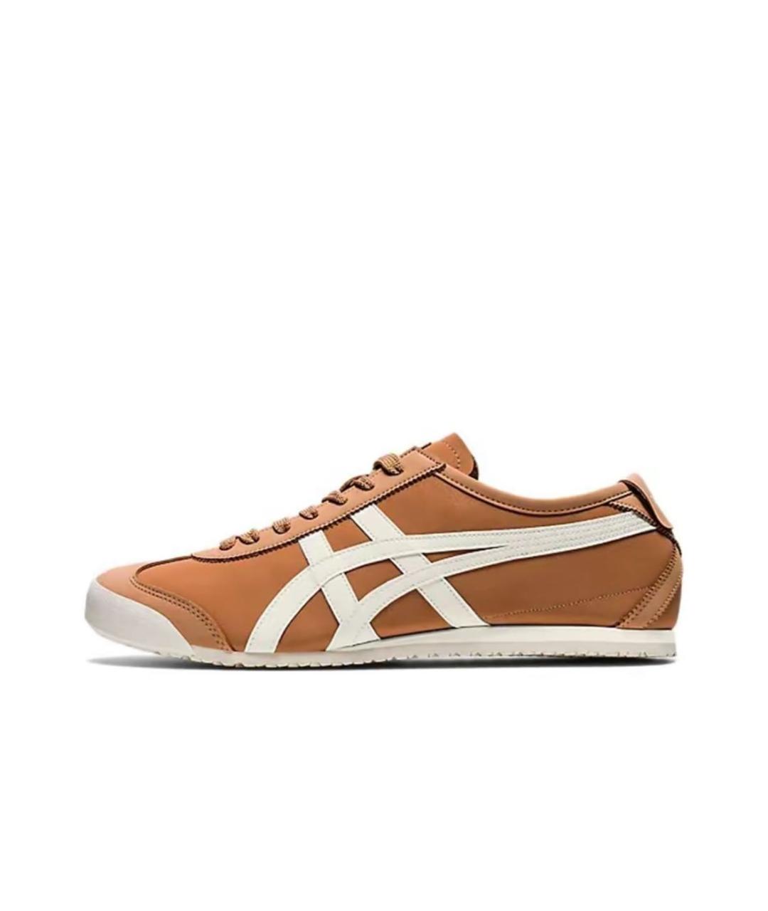 ONITSUKA TIGER Коричневые кожаные кроссовки, фото 3
