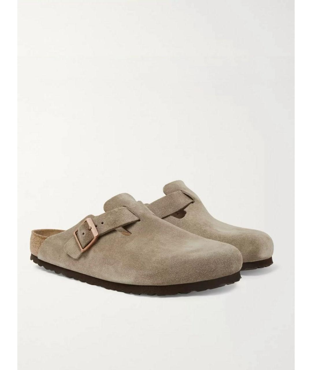 BIRKENSTOCK Бежевые замшевые сандалии, фото 2
