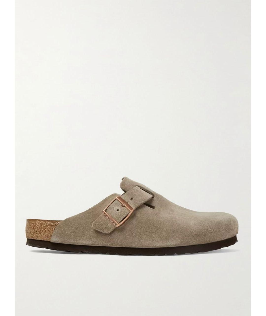 BIRKENSTOCK Бежевые замшевые сандалии, фото 7