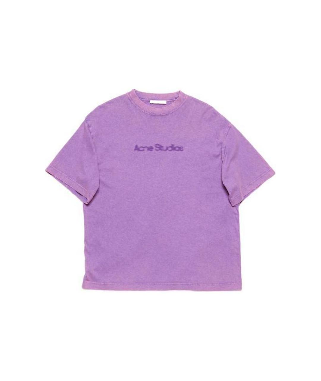 ACNE STUDIOS Фиолетовая хлопковая футболка, фото 1