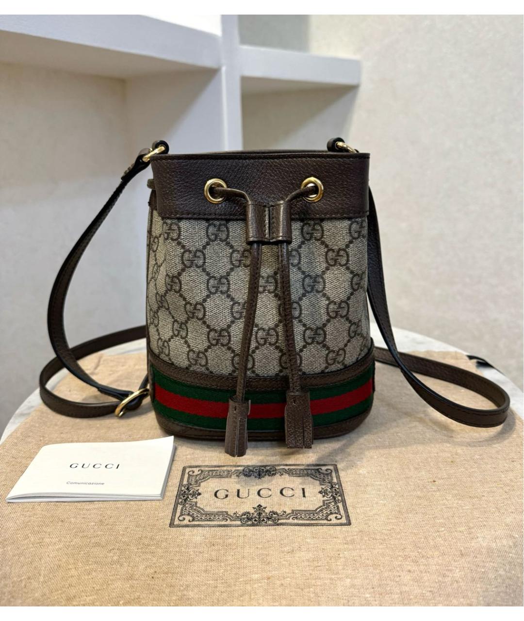 GUCCI Коричневая сумка через плечо, фото 2