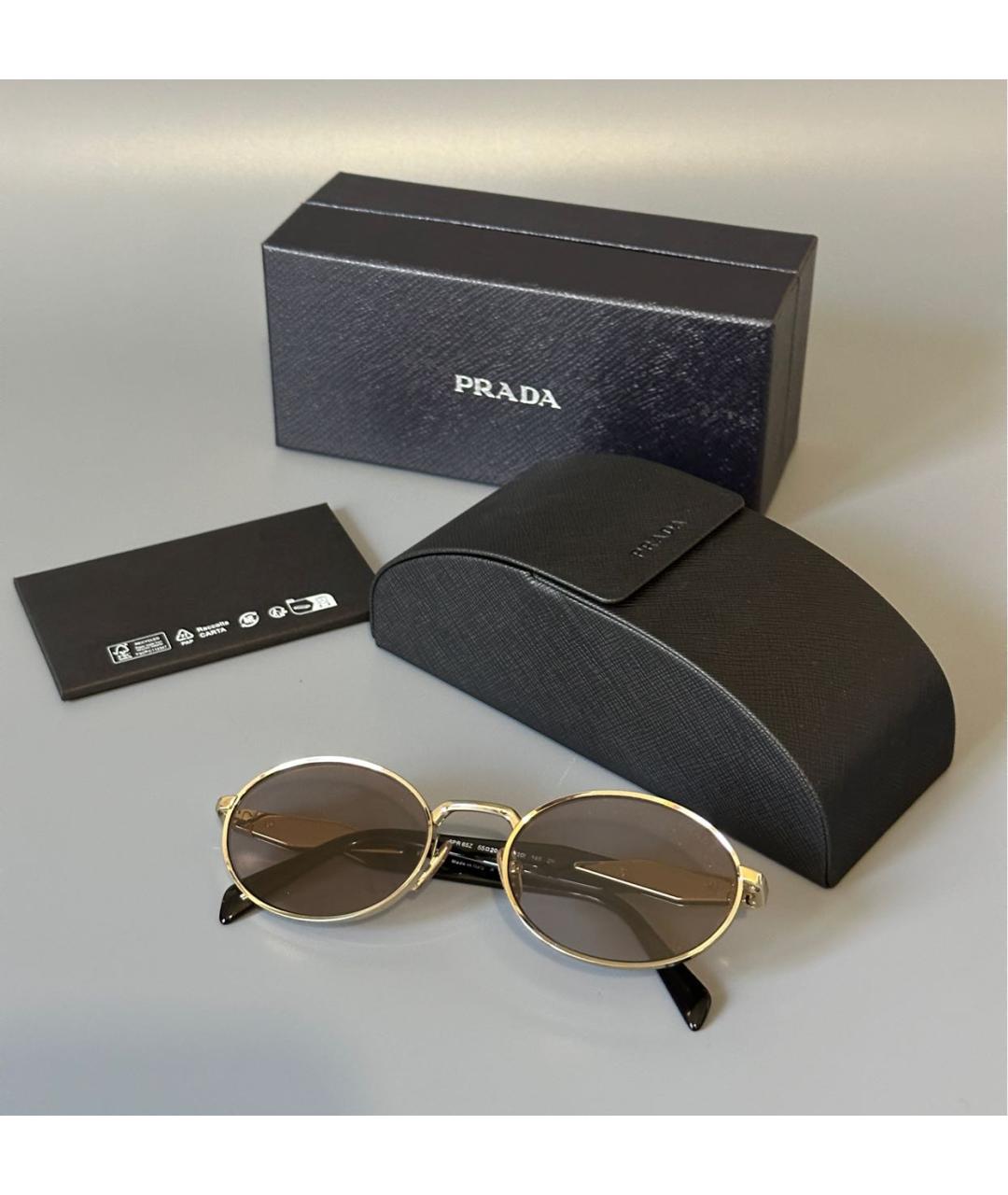 PRADA Металлические солнцезащитные очки, фото 2