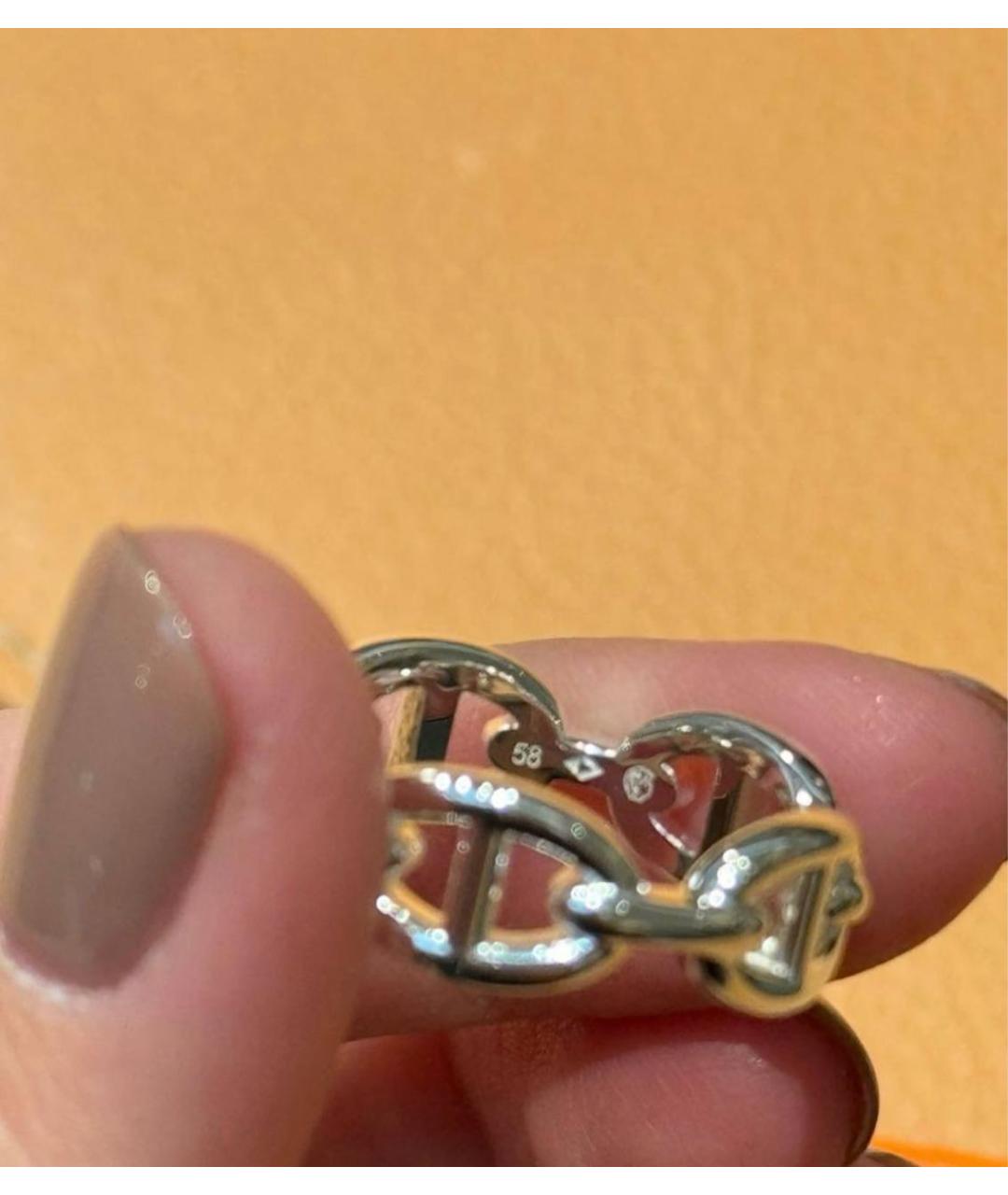 HERMES Серебряное серебряное кольцо, фото 3