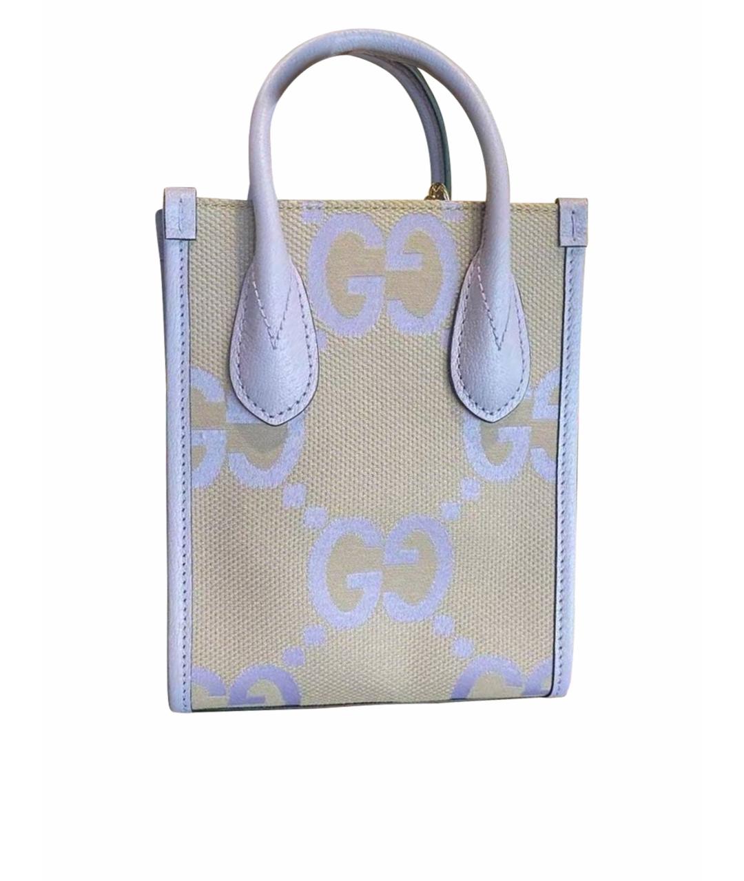 GUCCI Фиолетовая тканевая сумка через плечо, фото 1