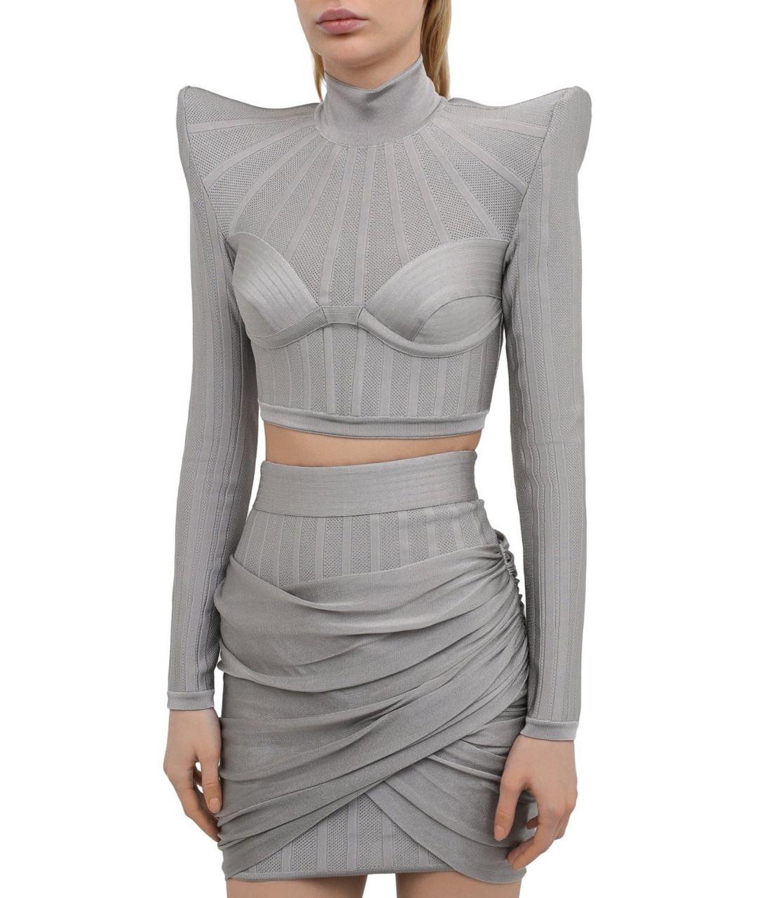 BALMAIN Антрацитовый вискозный джемпер / свитер, фото 2