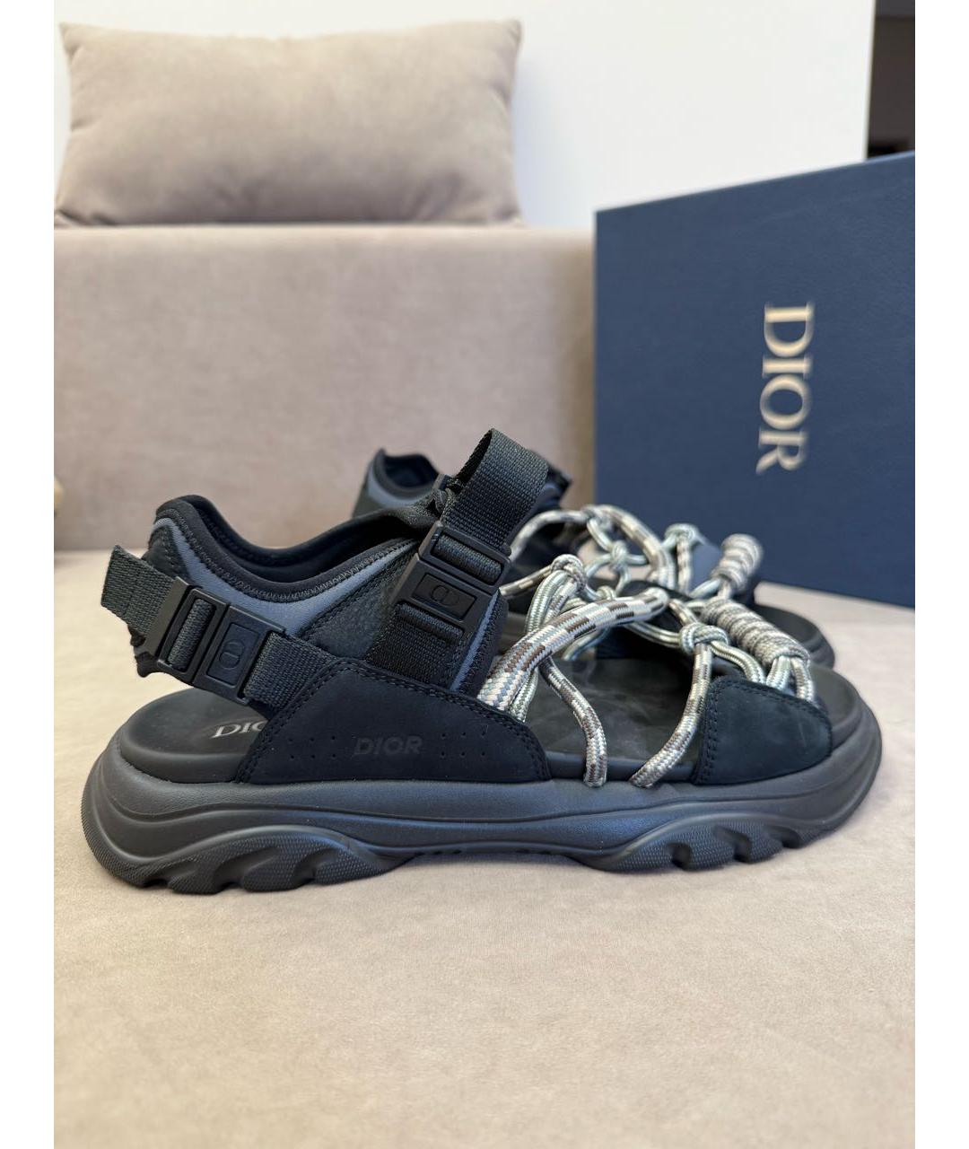 CHRISTIAN DIOR Темно-синие сандалии, фото 4