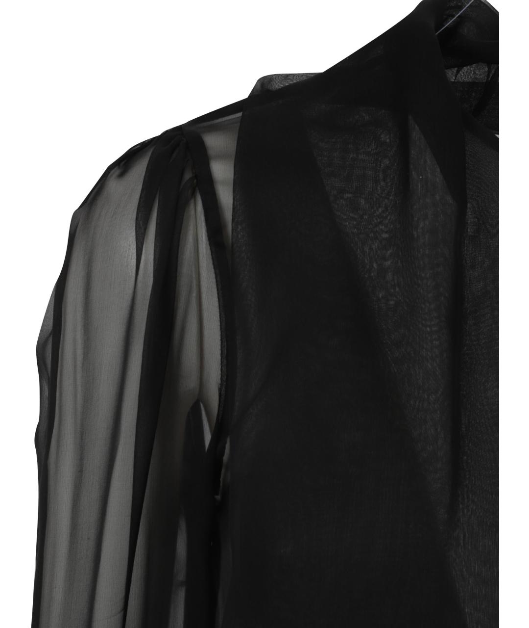 SAINT LAURENT Черная шелковая блузы, фото 3