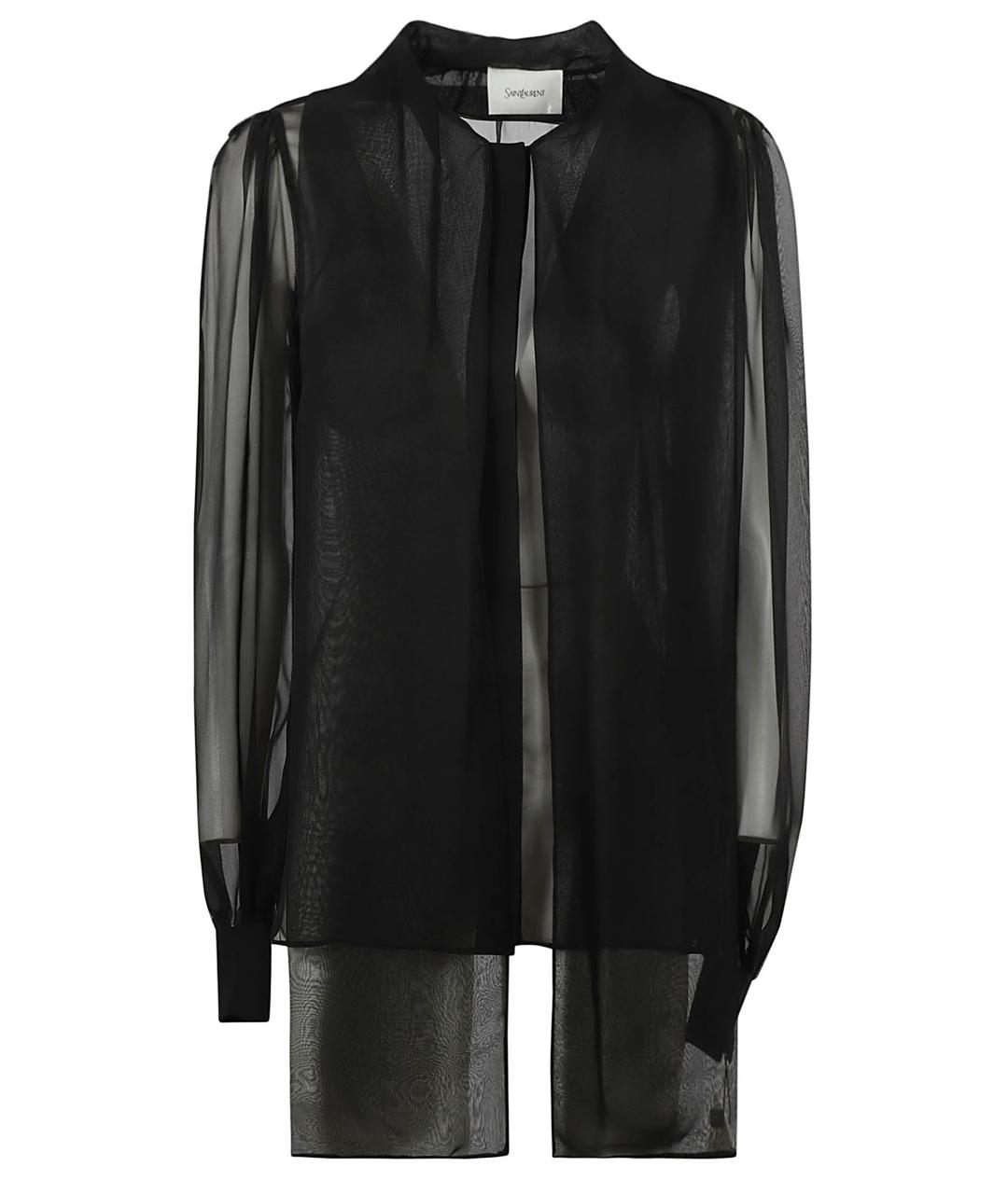 SAINT LAURENT Черная шелковая блузы, фото 1