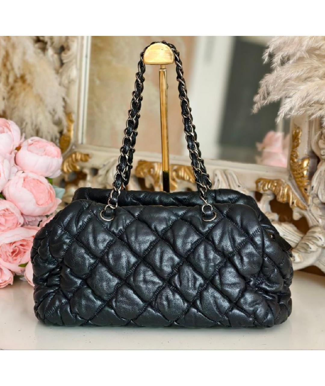 CHANEL Черная кожаная сумка через плечо, фото 3