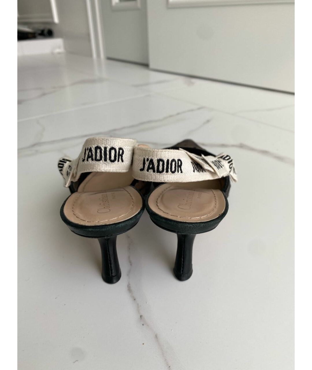 CHRISTIAN DIOR Черные кожаные туфли, фото 4