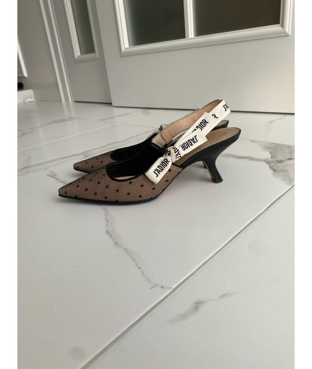 CHRISTIAN DIOR Черные кожаные туфли, фото 8