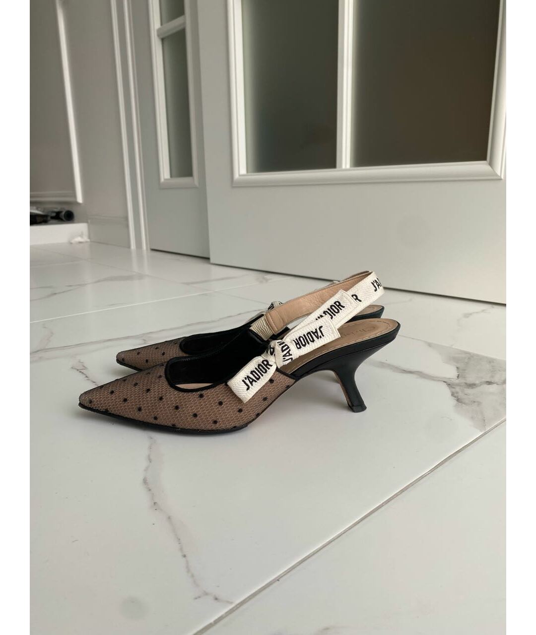 CHRISTIAN DIOR Черные кожаные туфли, фото 3