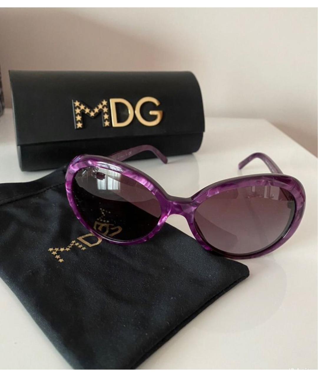 DOLCE&GABBANA Фиолетовые пластиковые солнцезащитные очки, фото 4