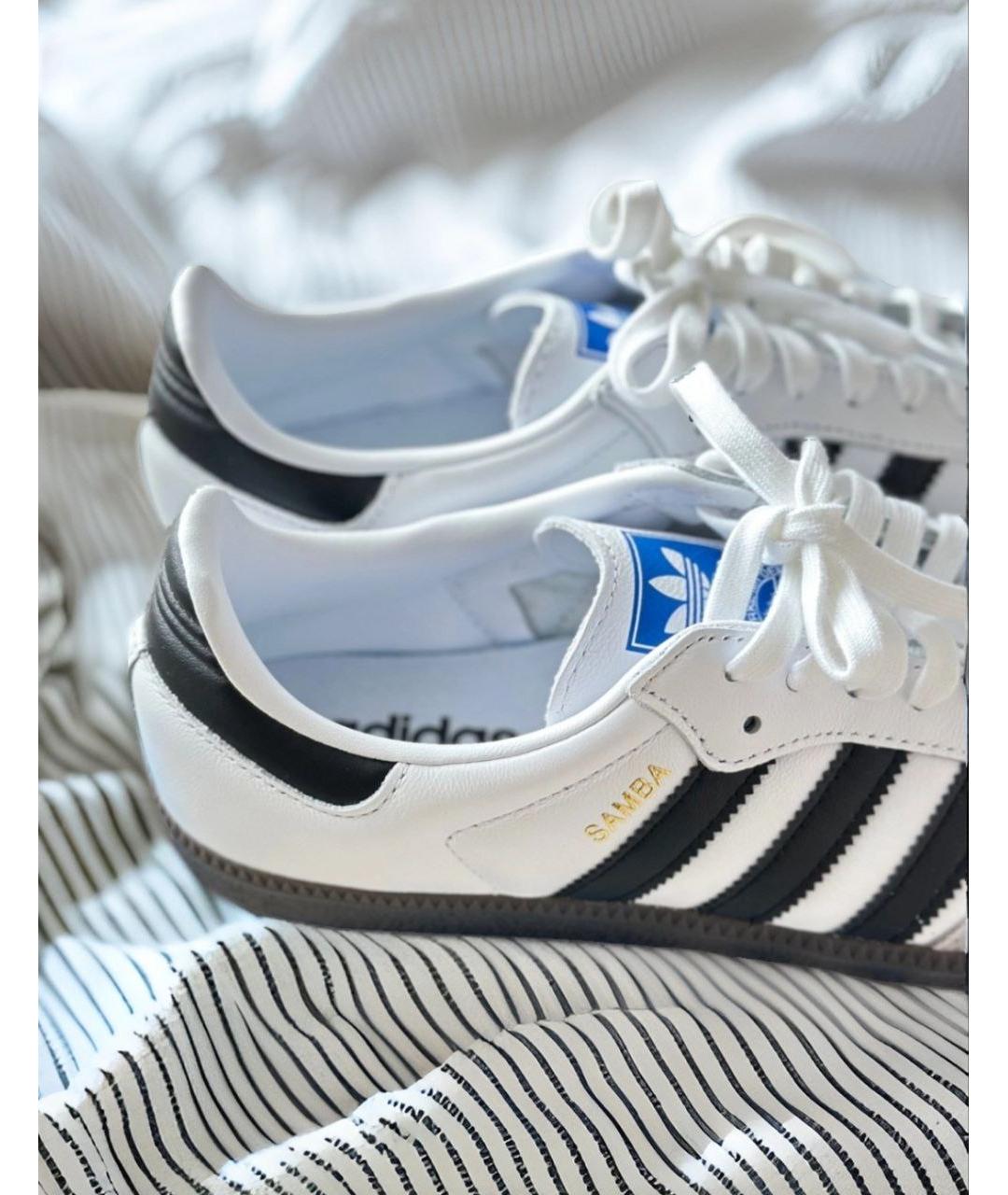 ADIDAS Белые кожаные низкие кроссовки / кеды, фото 6