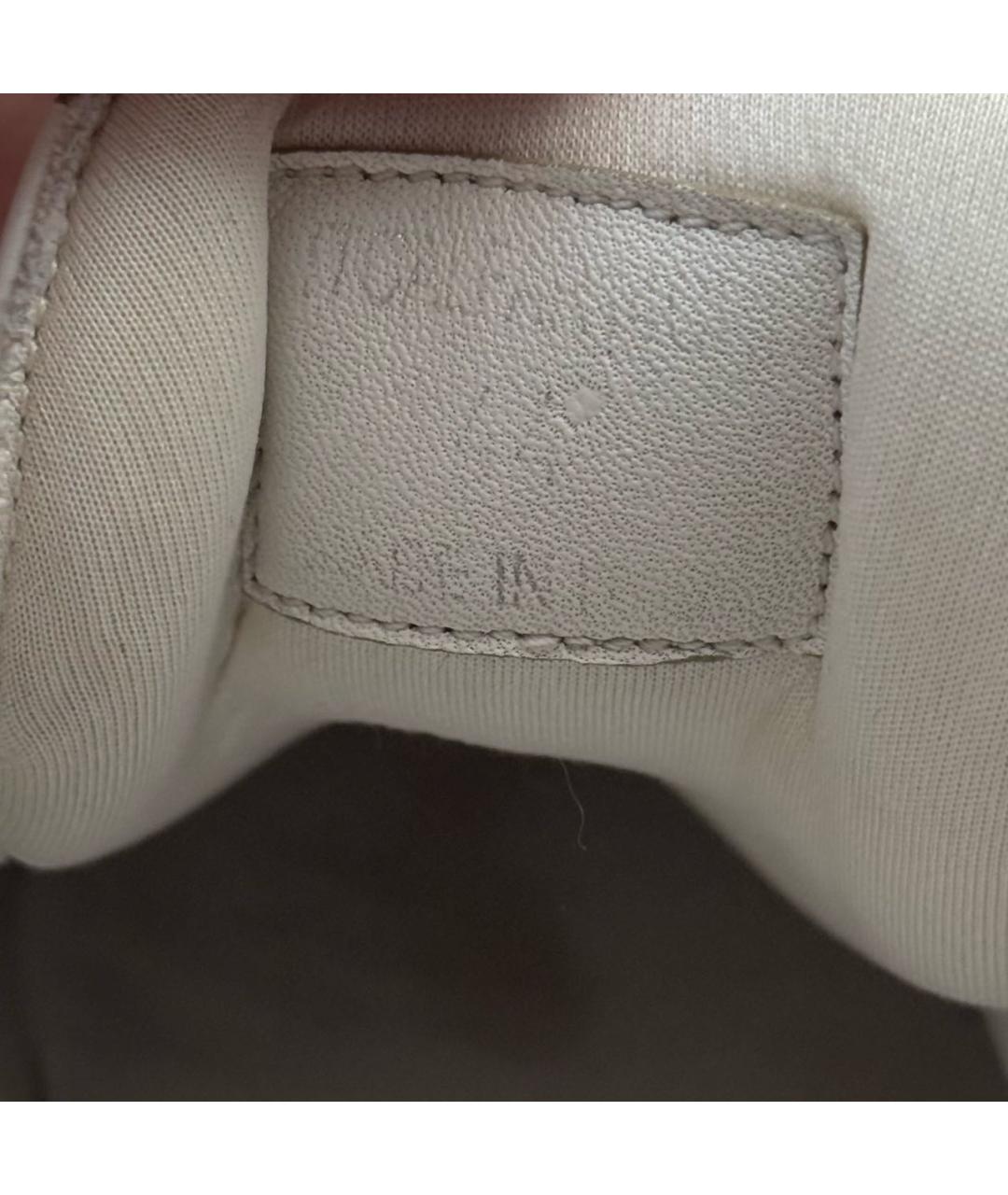 BURBERRY Белые кожаные низкие кроссовки / кеды, фото 6