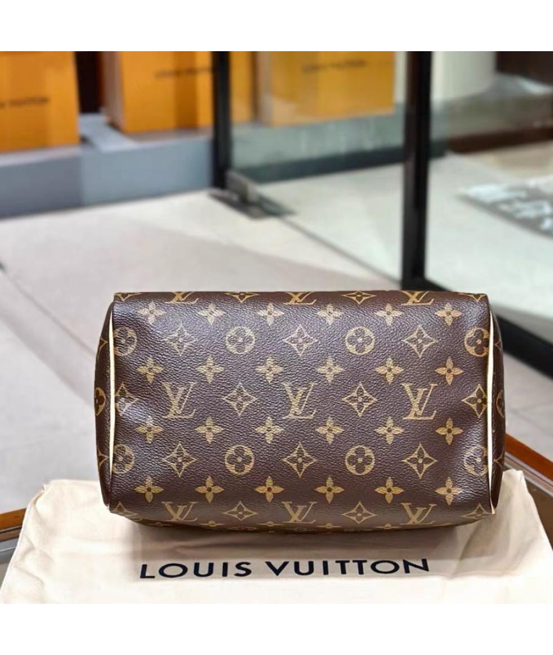 LOUIS VUITTON Коричневая сумка с короткими ручками, фото 5