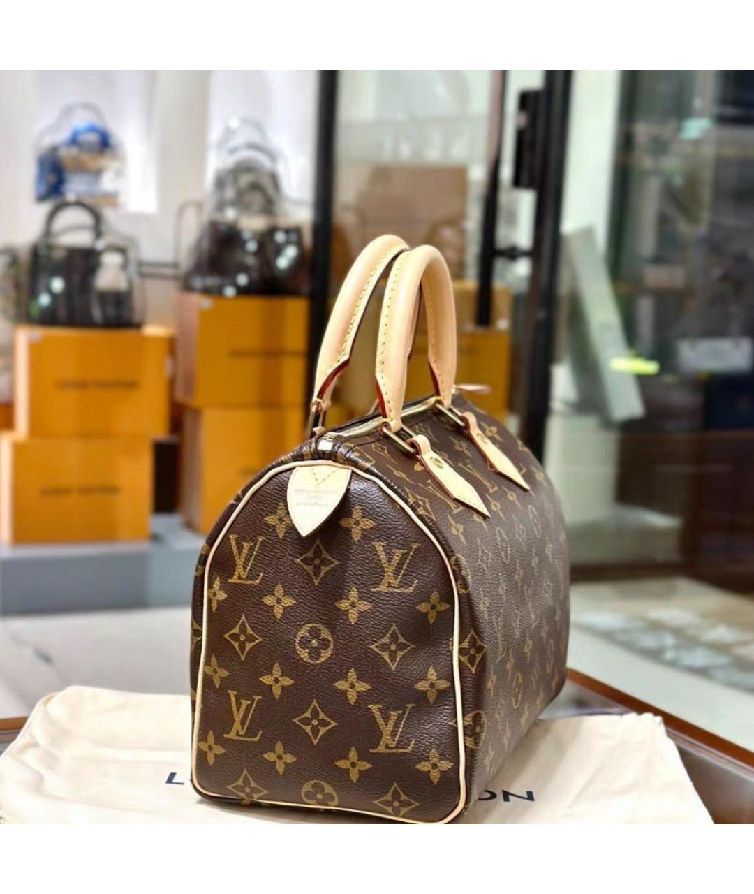 LOUIS VUITTON Коричневая сумка с короткими ручками, фото 4