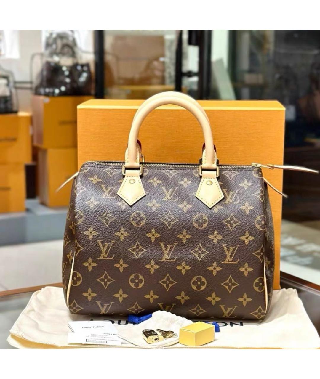 LOUIS VUITTON Коричневая сумка с короткими ручками, фото 3