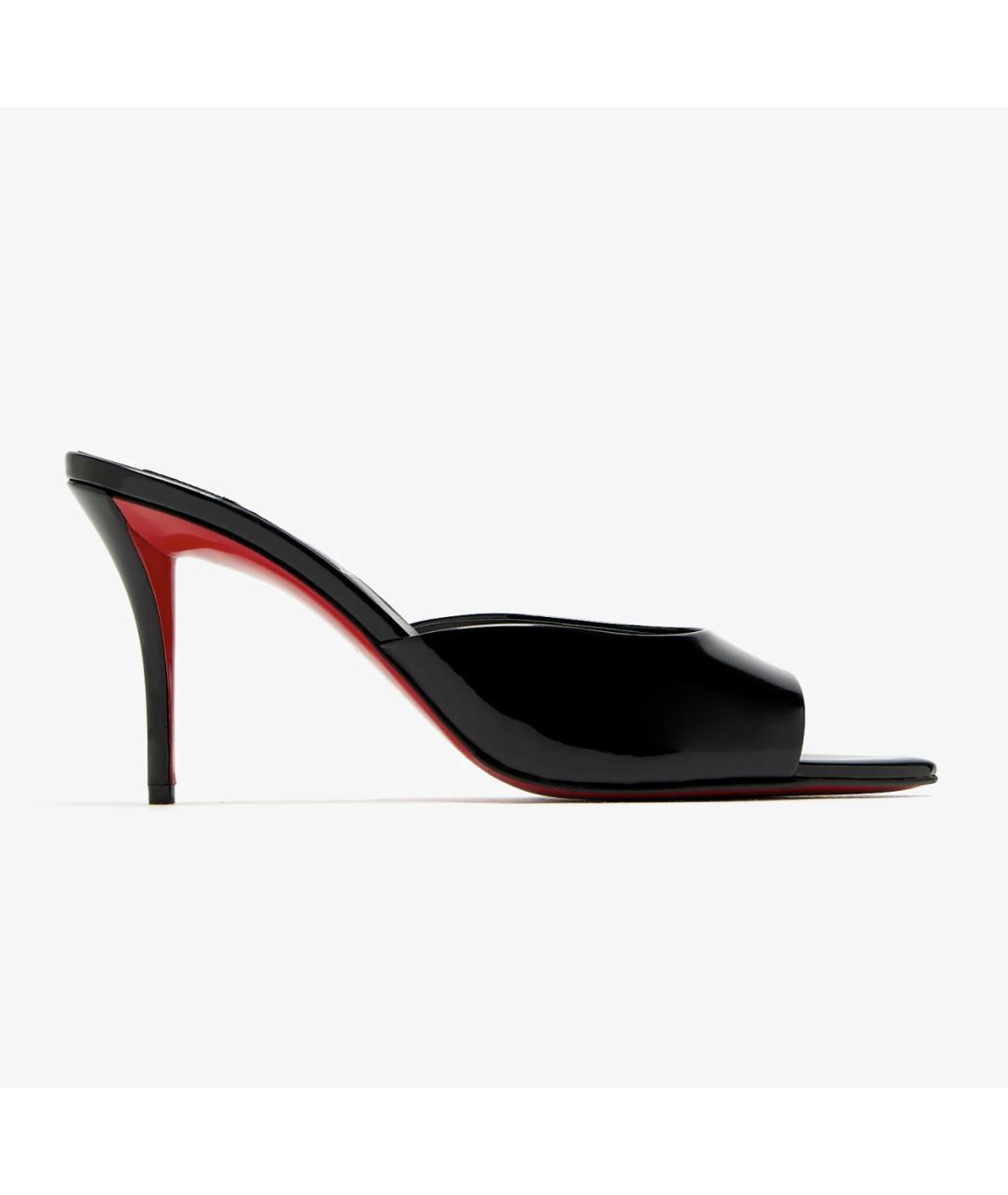 CHRISTIAN LOUBOUTIN Черные кожаные мюли, фото 6