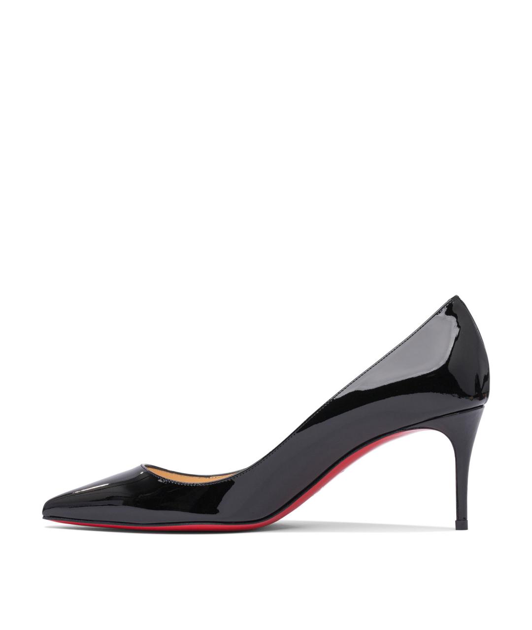 CHRISTIAN LOUBOUTIN Черные кожаные туфли, фото 3