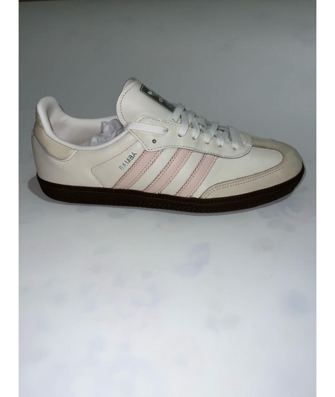 ADIDAS Бежевые кожаные кеды, фото 9