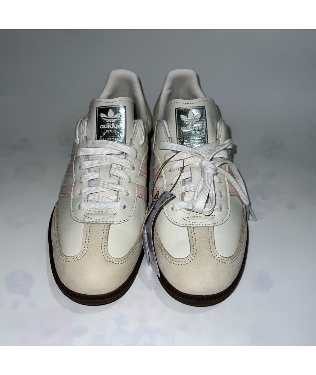 ADIDAS Бежевые кожаные кеды, фото 8