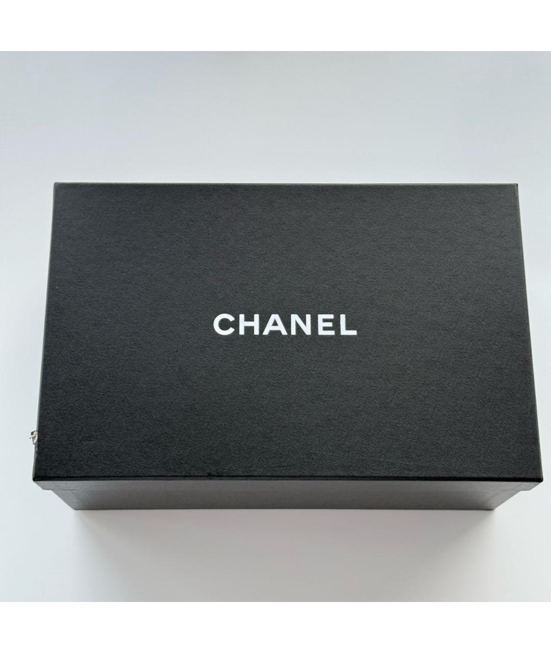 CHANEL Белые кожаные низкие кроссовки / кеды, фото 2
