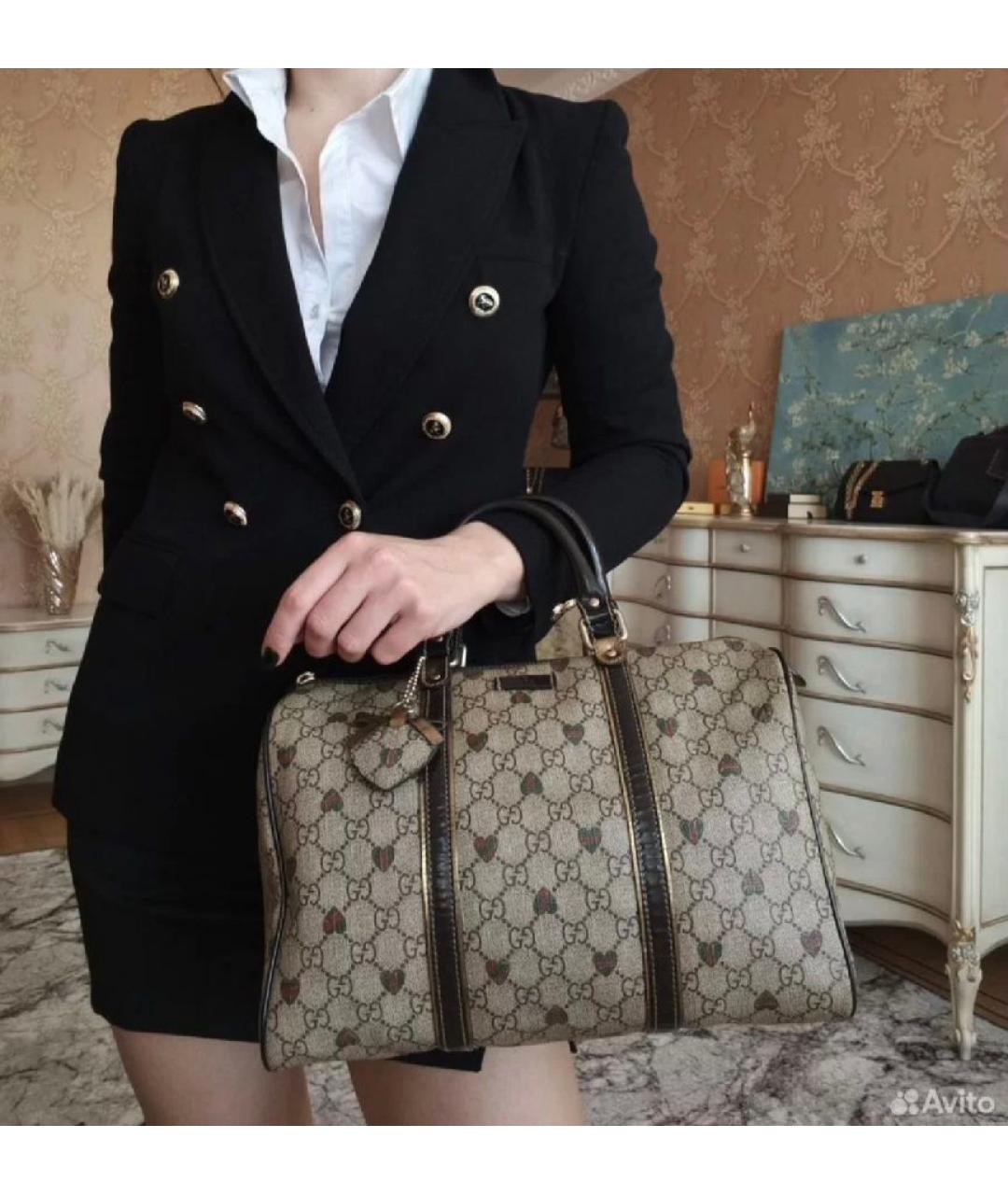 GUCCI Коричневая сумка с короткими ручками, фото 4