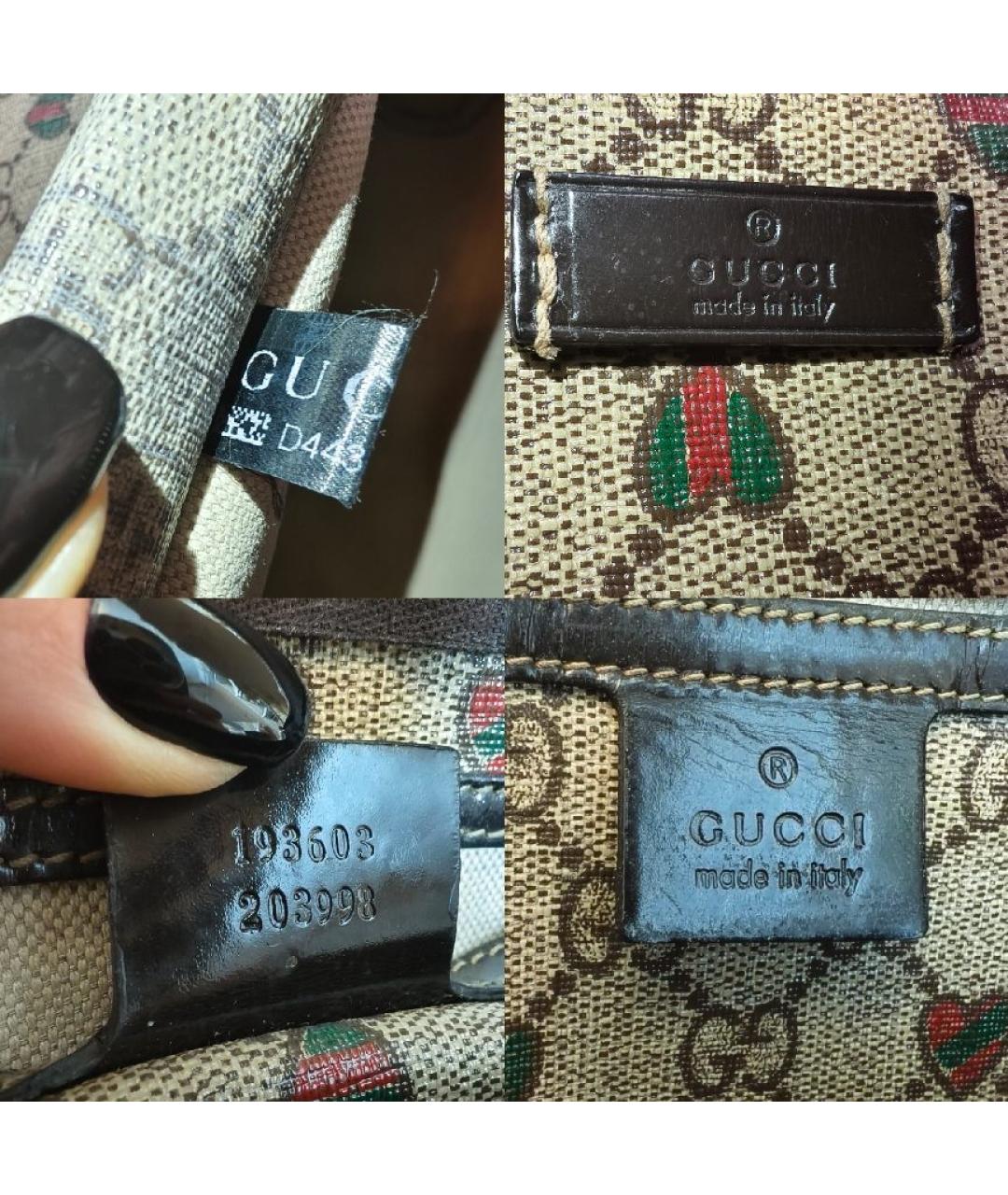GUCCI Коричневая сумка с короткими ручками, фото 5
