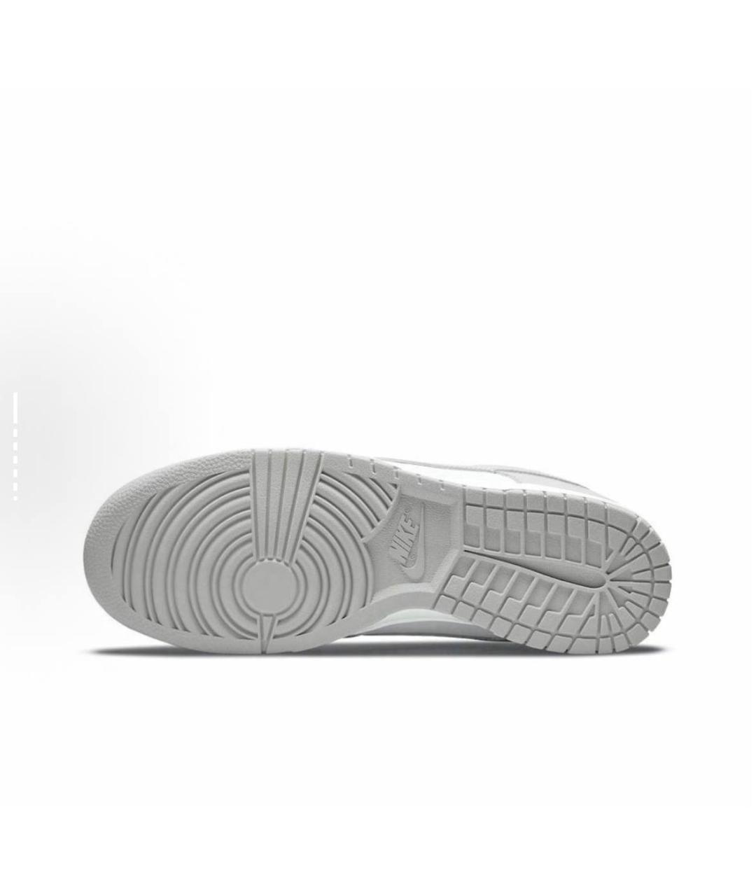 NIKE Серые кожаные низкие кроссовки / кеды, фото 5