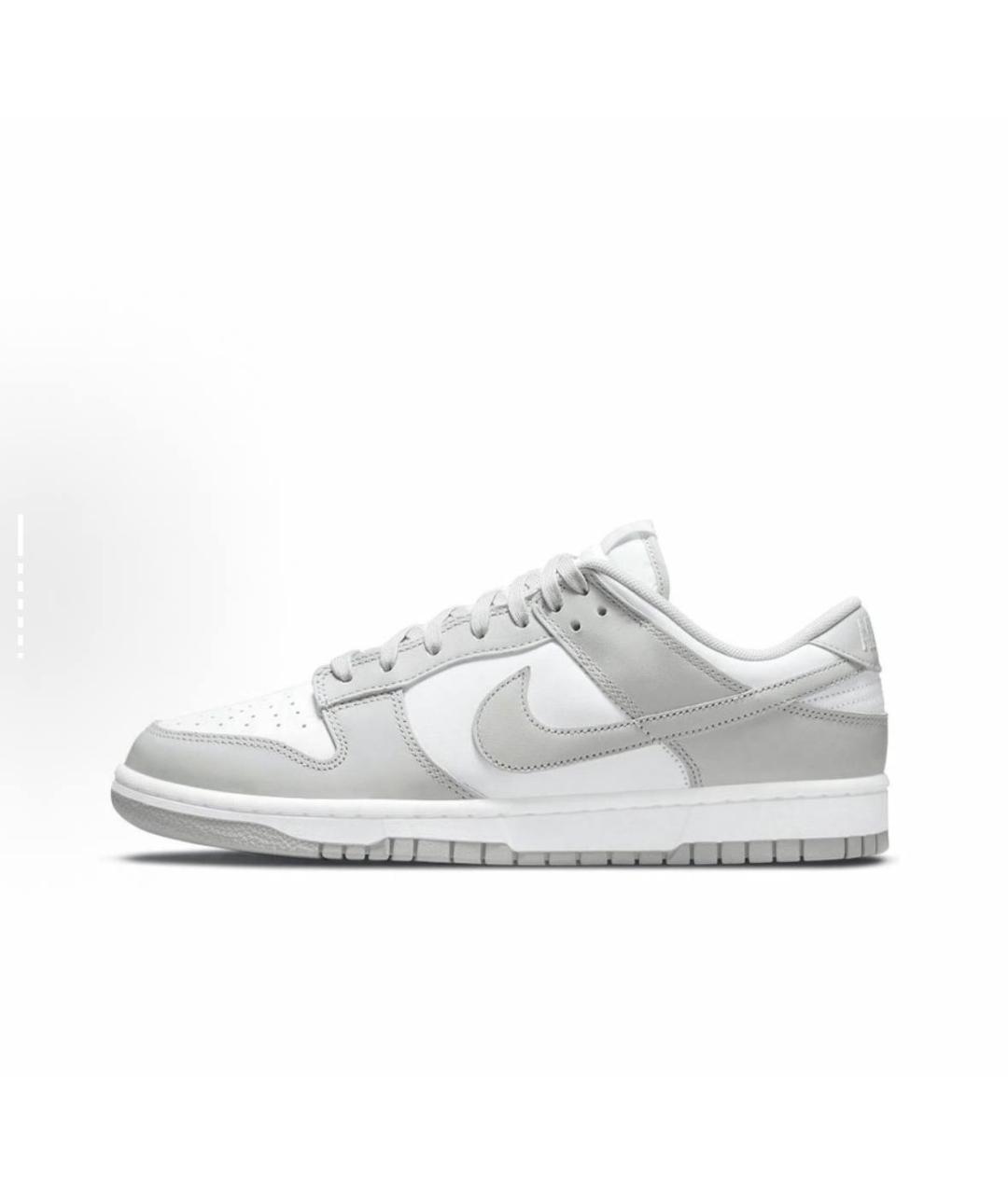 NIKE Серые кожаные низкие кроссовки / кеды, фото 2