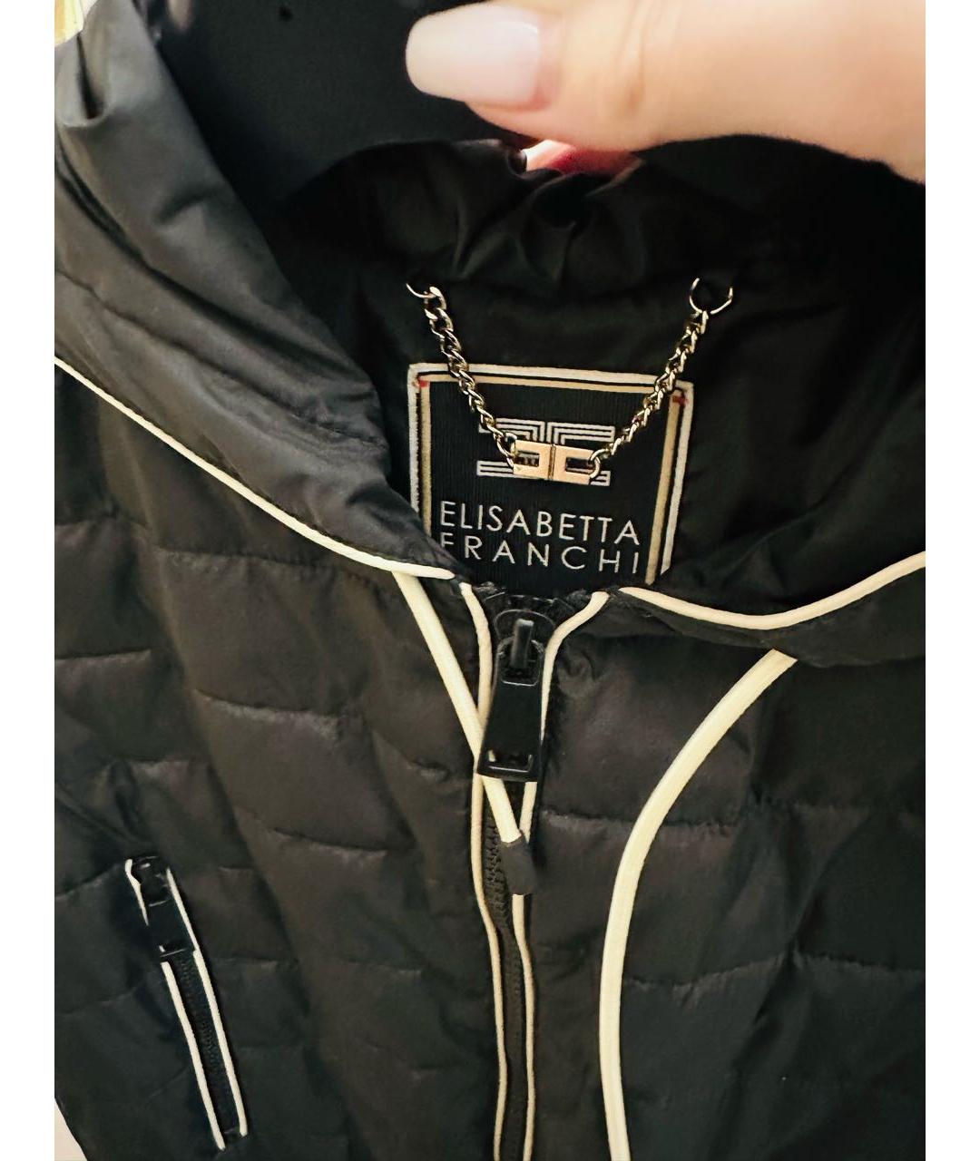 ELISABETTA FRANCHI Черный жилет, фото 3
