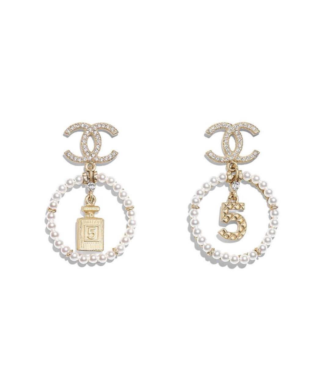 CHANEL Серебряные металлические серьги, фото 1