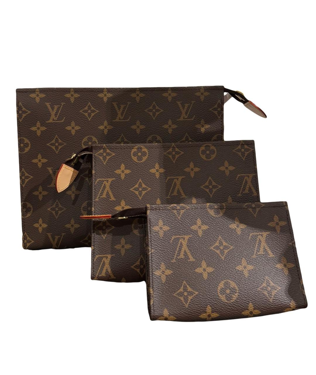 LOUIS VUITTON Коричневая косметичка, фото 1