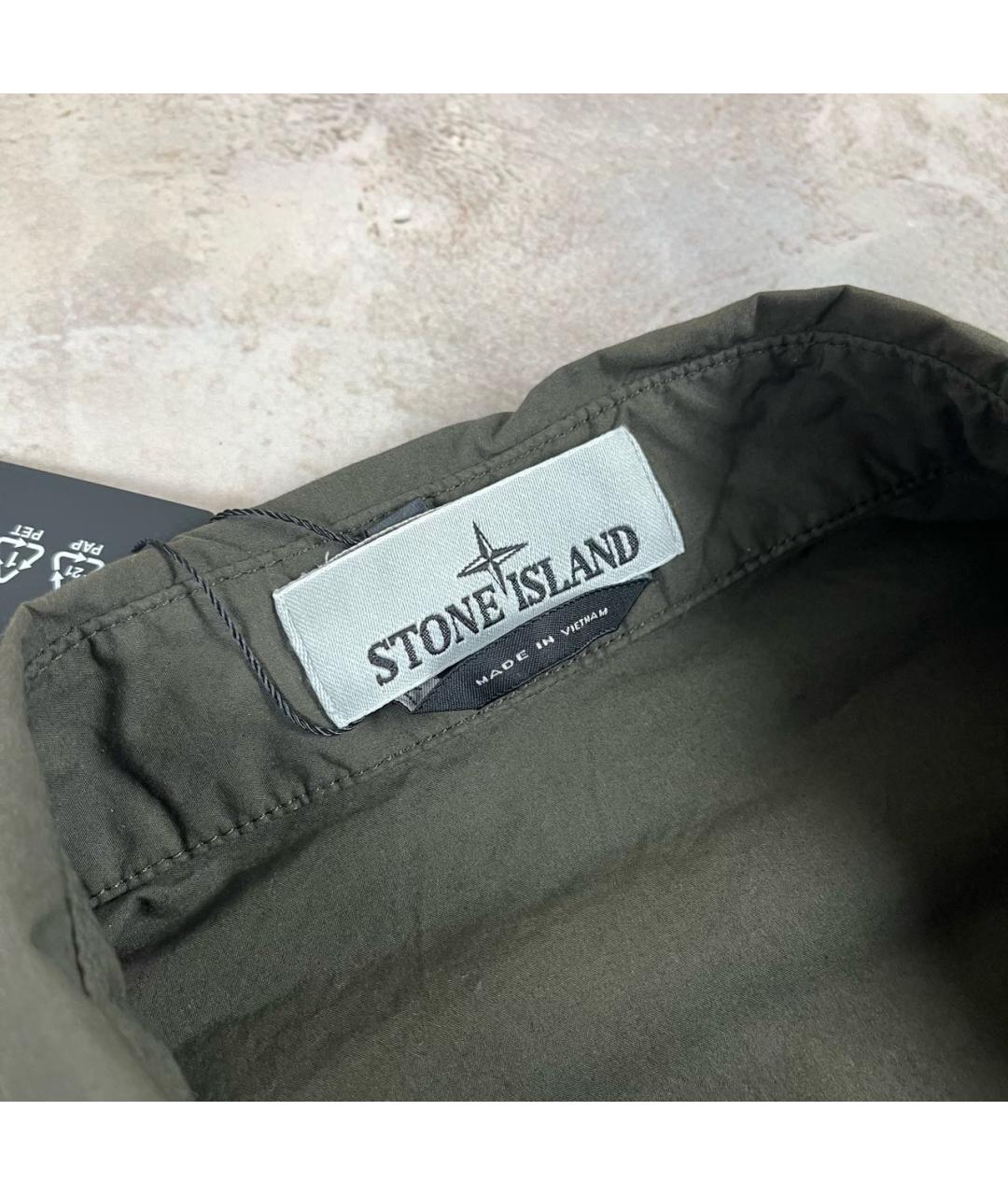 STONE ISLAND Хаки хлопко-эластановая куртка, фото 6