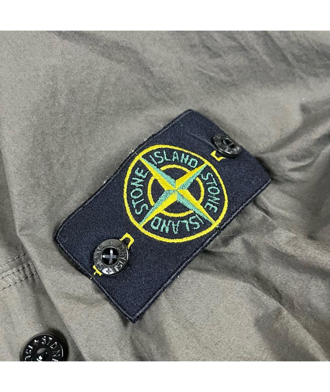 STONE ISLAND Хаки хлопко-эластановая куртка, фото 4
