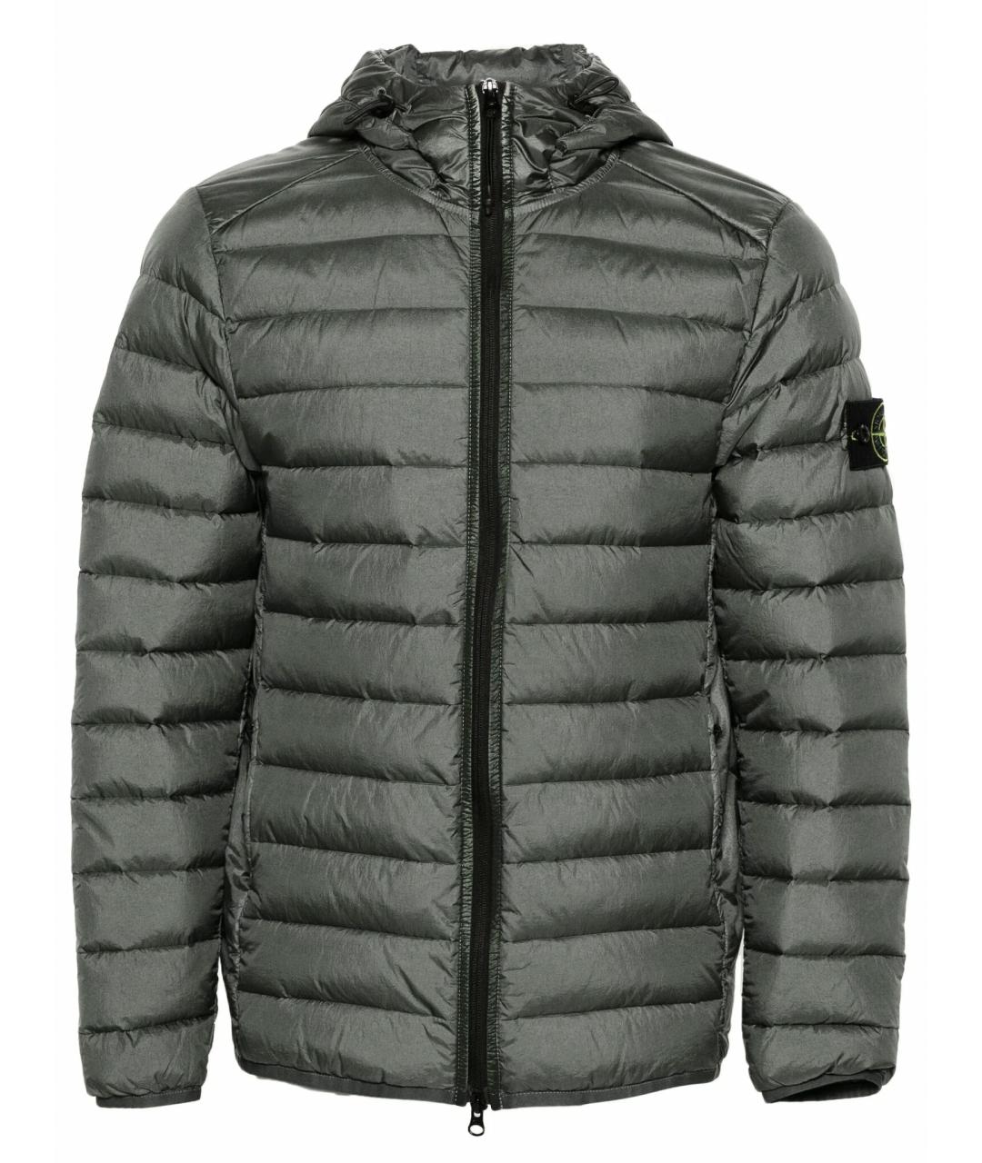 STONE ISLAND Коричневый пуховик, фото 1