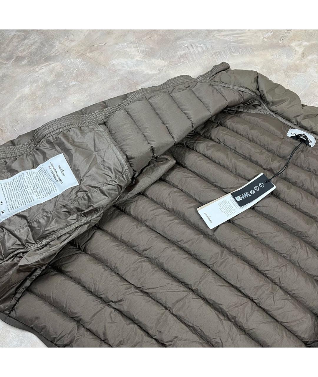 STONE ISLAND Коричневый пуховик, фото 5