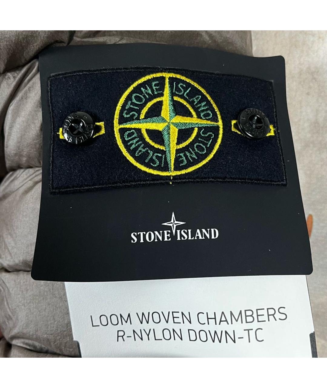 STONE ISLAND Коричневый пуховик, фото 3