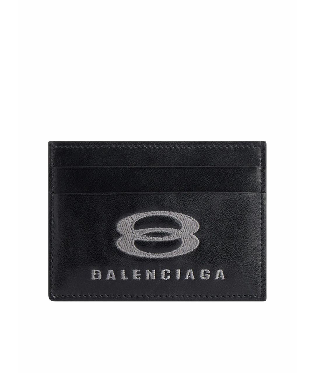 BALENCIAGA Черный кожаный кардхолдер, фото 1