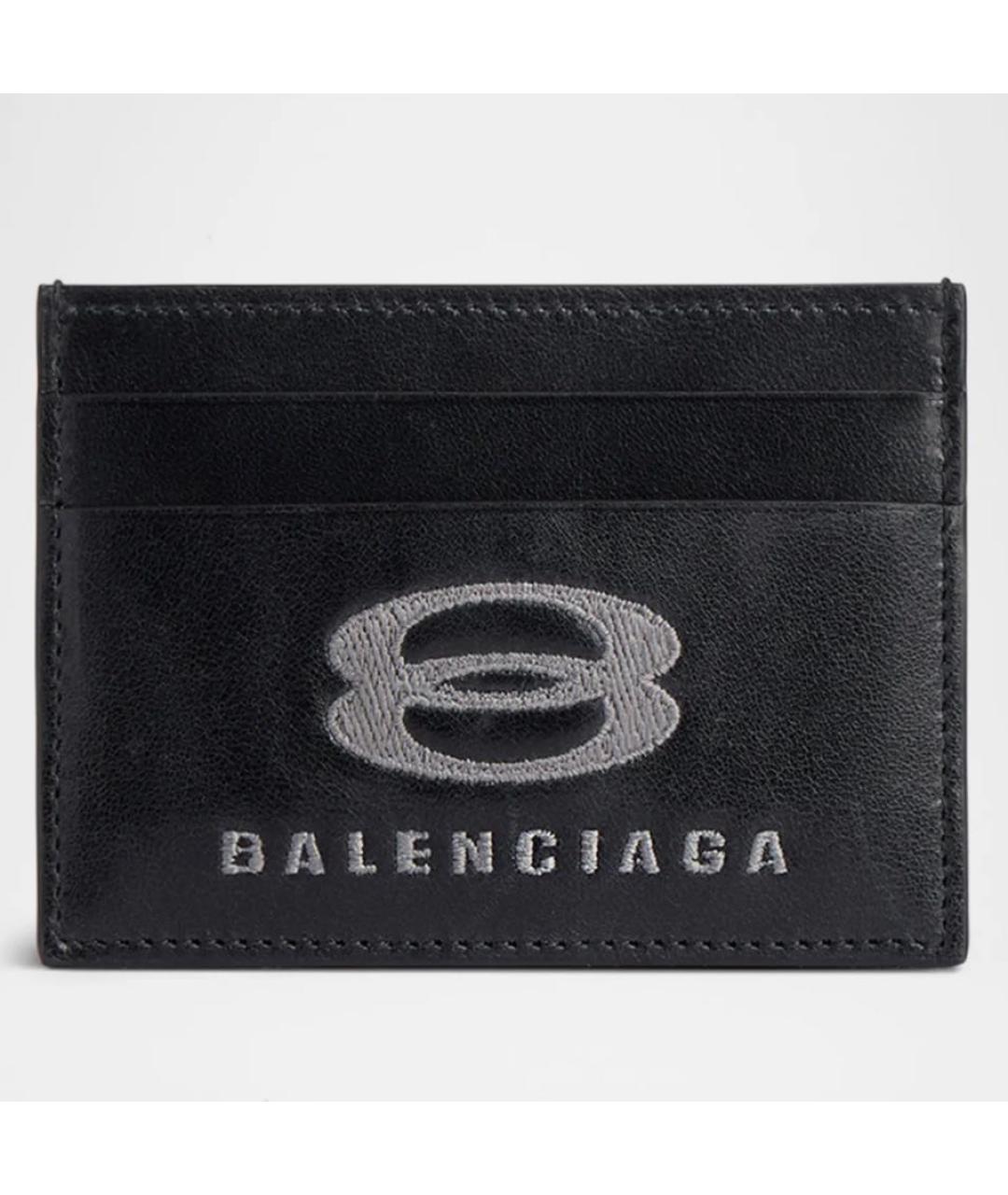 BALENCIAGA Черный кожаный кардхолдер, фото 8